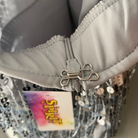 Spirit Halloween small silver sequin skirt - Picture 3 of 4